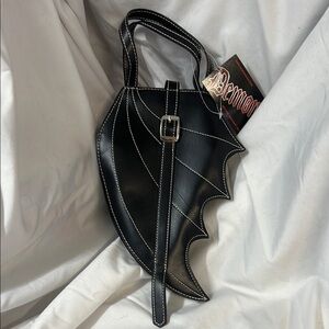 Demonia Black Bat Wing Handbag